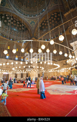 Ägypten, Kairo. Die Moschee von Muhammad Ali Pascha oder Alabaster Moschee Kairos Zitadelle. Stockfoto