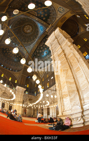 Ägypten, Kairo. Die Moschee von Muhammad Ali Pascha oder Alabaster Moschee Kairos Zitadelle. Stockfoto