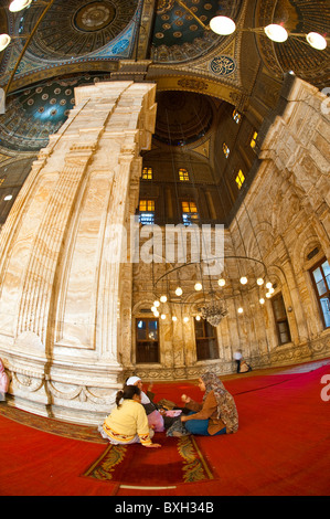 Ägypten, Kairo. Die Moschee von Muhammad Ali Pascha oder Alabaster Moschee Kairos Zitadelle. Stockfoto