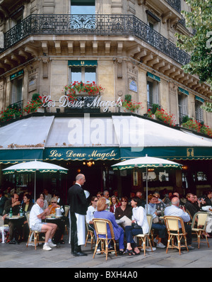 Les Deux Magots Cafe, Paris, Frankreich Stockfoto