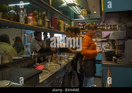 Café in der Mercato di Sant'Ambrogio Markt zentrale Florenz (Firenze) Tuscany Italien Mitteleuropa Stockfoto