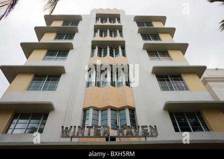 Der Winter Haven am Strand Boutique-Hotel am Ocean Drive, South Beach, Miami, USA Stockfoto