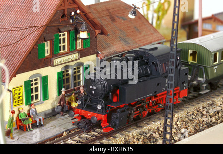 Spielzeug, Modelleisenbahn, Märklin, Bahnhof, Ankunft, Deutschland, um 1929, Zusatz-Rights-Clearences-nicht vorhanden Stockfoto