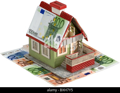 Finanzen / Geld, Wohnungseinbruch, Heimat mit Euro-Banknoten, Deutschland, 2007, Additional-Rights-Clearences-not available Stockfoto