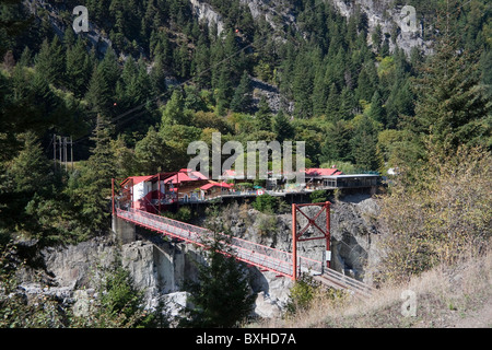 Hells Gate Siedlung auf dem Frazer River in British Columbia Kanada Stockfoto