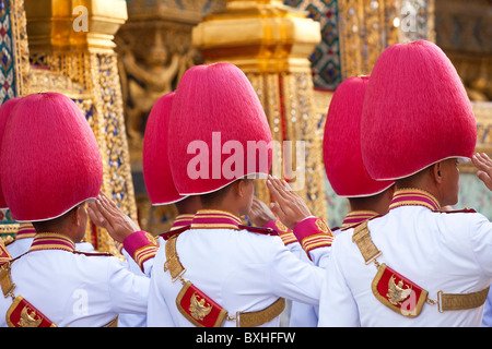 Palastwache, Grand Palace, Wat Phra Kaeo, Bangkok, Thailand Stockfoto