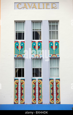 Kavalier Hotel Art-deco-Stil am Ocean Drive, South Beach, Miami, Florida, USA Stockfoto