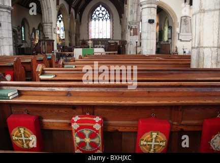 Die Pfarrkirche von St. Marias Innenraum bei Chilham, Kent, UK Stockfoto