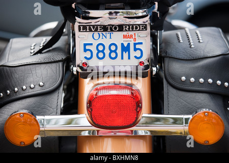 Harley Davidson Road King Classic Motorrad mit 88 Kubikzoll Twin Cam Motor, South Beach, Miami, Florida Stockfoto