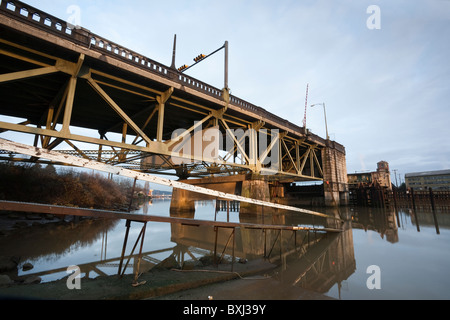 Die demontierten Südbrücke Park auf der Duwamish River - South Park-Viertel - Seattle, Washington Stockfoto