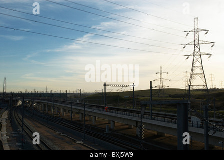 Highspeed 1 Channel Tunnel Rail Link Ebbsfleet Kent UK Stockfoto