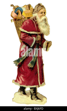 Tradition / Folklore, Deutschland, Weihnachtsmann, Illustration, um 1908, Zusatz-Rechte-Clearences-nicht vorhanden Stockfoto