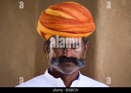 Inder mit Turban, Nordindien, Indien, Asien Stockfoto