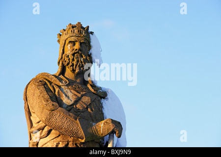 Statue von Robert the Bruce, König der Schotten, auf Stirling Castle Esplanade, Schottland. Stockfoto