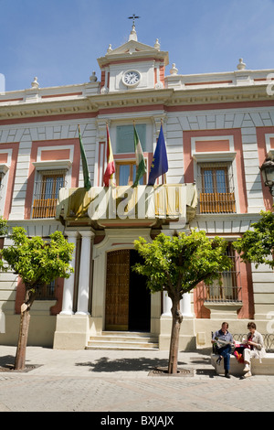 Rathaus / Diputacion de Sevilla, Casa De La Provincia (lokale Regierungsbüro). Plaza del Triunfo, Sevilla. Spanien. Stockfoto