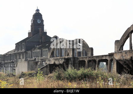 Ruinen der Gewerbe-Gebäude. Huta Uthemann, Kattowitz, Polen. Stockfoto