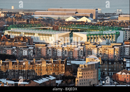 Hibernian Football Club Easter Road Fußball Stadium, Edinburgh, Schottland, Großbritannien. Stockfoto