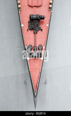 Die Turbinia erste Dampfturbine angetriebene Schiff, vom Charles Parsons entwickelt, in der Discovery Museum, Newcastle upon Tyne gesehen. Stockfoto