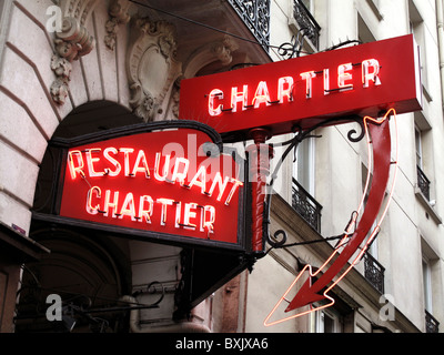 Restaurant Chartier, historische Gebäude, 7 Rue du Faubourg Montmartre, Paris, Frankreich Stockfoto