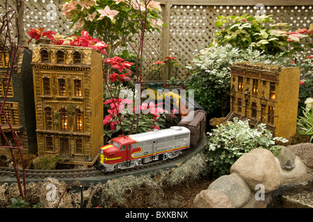 Modell Bahn. Lincoln Park Conservatory Chicago. Stockfoto