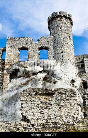 Ogrodzieniec Schloss, schlesischen Voiodeship, Polen Stockfoto