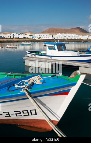 Angelboot/Fischerboot In Caleta De Sebo Marina Stockfoto