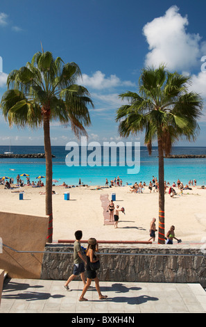 Playa De Los Amadores in der Nähe von Puerto Rico Stockfoto