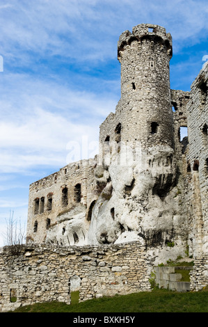 Ogrodzieniec Schloss, schlesischen Voiodeship, Polen Stockfoto