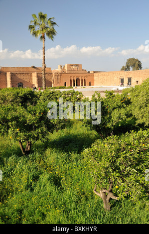 Versunkene Garten und Central Court in den Ruinen des Palastes Badii Stockfoto