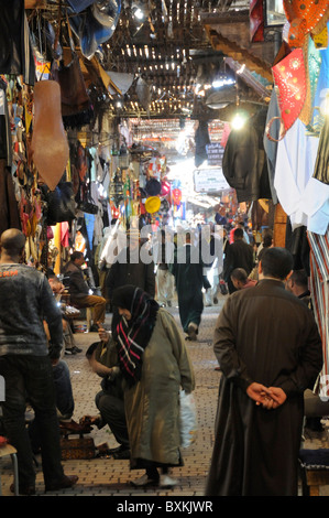 Souk Szene am Rue Souk Smarine in Marrakesch Stockfoto
