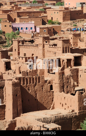 Kasbah & Dorf Dächer, Ait Benhaddou Stockfoto