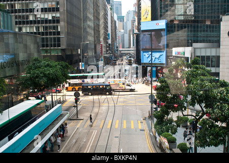 Des Voeux Road Central, Hong Kong Insel, China Stockfoto