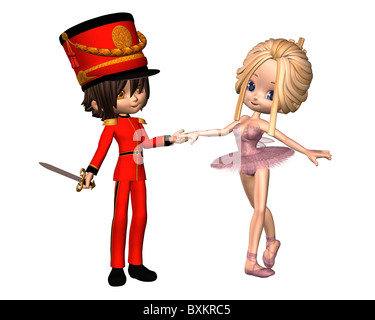 Sugarplum Fairy und Nussknacker-Prinz Stockfoto