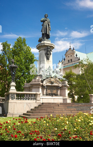 Warschau - Statue von Adam Mickiewicz, Polen Stockfoto