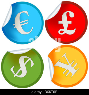 Geld-label Stockfoto