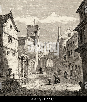 Das Nordtor und Bocardo Gefängnis, Oxford, England wo Latimer, Ridley und Cranmer die 1550s ausgetragen wurden Stockfoto