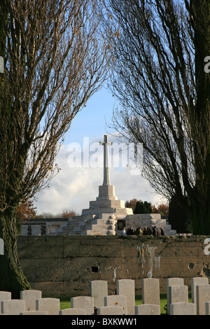 Tyne Cot Friedhof von Zonnebeke in der Nähe von Passendale (Passchendaele), Ypern, Belgien Stockfoto