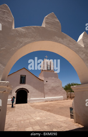 Kirche von San Pedro de Atacama, Chile, Südamerika. Stockfoto