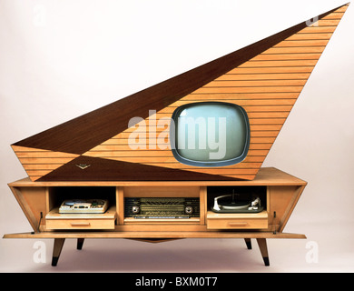 Fernsehen / Rundfunk, Fernsehgeräte, Fernsehgerät, Kuba Komet, Luxusbox, Deutschland, 1959, Zusatzrechte-Clearences-nicht vorhanden Stockfoto