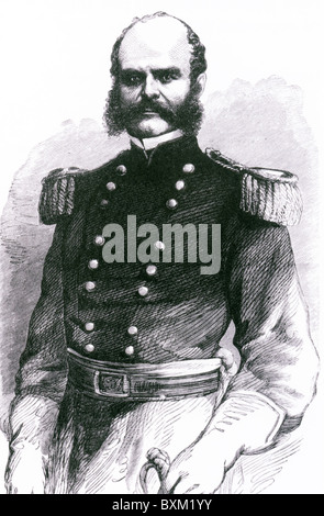 AMBROSE BURNSIDE (1824-1881) als ein Anschluß-Armee-general im amerikanischen Bürgerkrieg Stockfoto