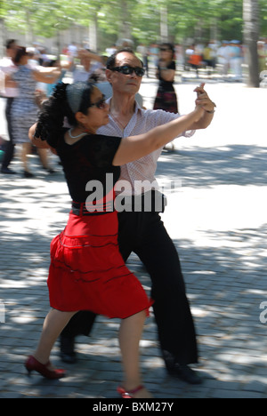 Musik, Tanz, Performance, Outdoor, Tempel des Himmels Park, Peking, China Stockfoto