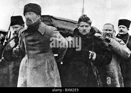 VLADIMIR LENIN (1870-1924) Begräbnis am 27. Januar 1924 - siehe Beschreibung unten Stockfoto