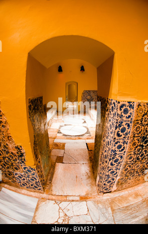 Israel, Akko (Akko). Hammam Al Basha (Kunst) restauriertes türkisches Badehaus in der Nähe der Al Jazzar Moschee in der Altstadt von Akko. Stockfoto