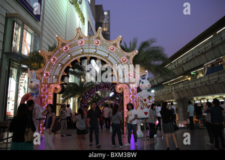 Weihnachten-Threme im Siam Paragon Shopping Center, Bangkok, Thailand Stockfoto