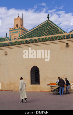 Die Moschee Ali Ben Youssef Stockfoto