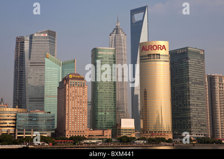 Pudong vom Bund, Shanghai, China Stockfoto