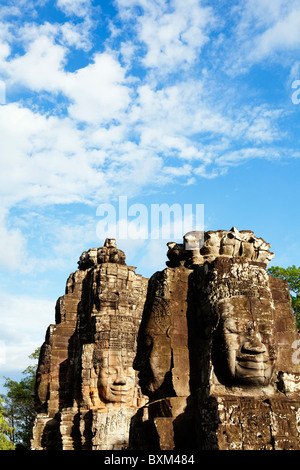 Die Gesichter der Bodhisattva Avalokiteshvara Bayon-Tempel in Angkor Wat in der Nähe von SIemp Reap in Kambodscha Stockfoto