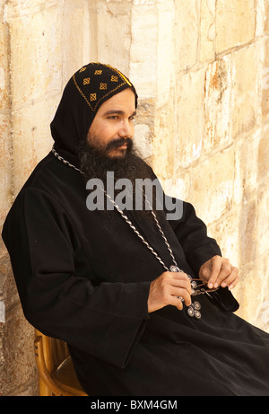 Israel, Jerusalem. Orthodoxen christlichen Geistlichen Mann. Stockfoto