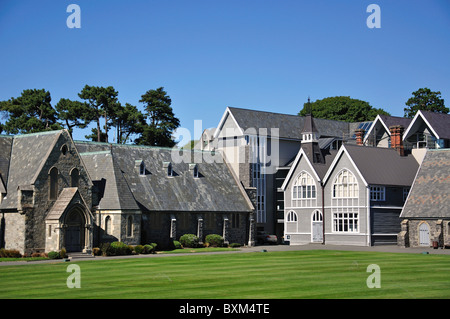 Historischen Gebäuden rund um Viereck, Christi College in Rolleston Ave, Christchurch, Canterbury, Südinsel, Neuseeland Stockfoto