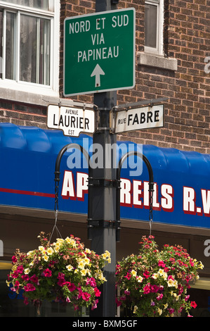 Montreal, Kanada. Straßenszene in Old Montreal. Stockfoto